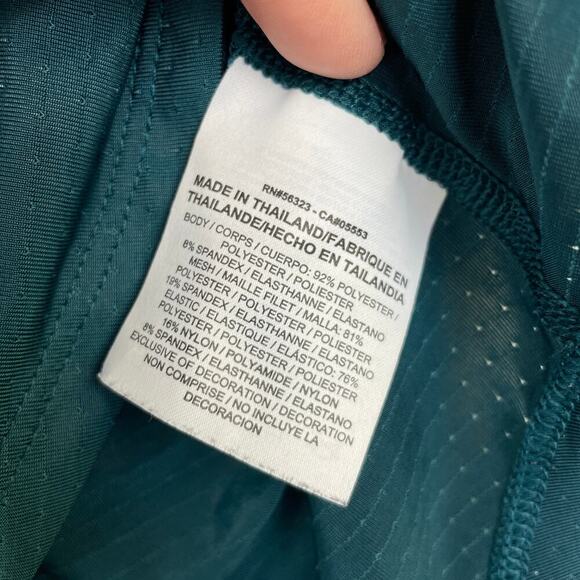 Nike Elastika Elevate Training Tank Top Spell Out Racerback Teal Green - XS - Picture 7 of 8